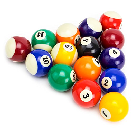 Felson Billiard Supplies Precision Engineered Billiard Balls – Full Set Of 16 Balls For Pool Tables, Includes Eight Ball & White Cue Ball #TOP1