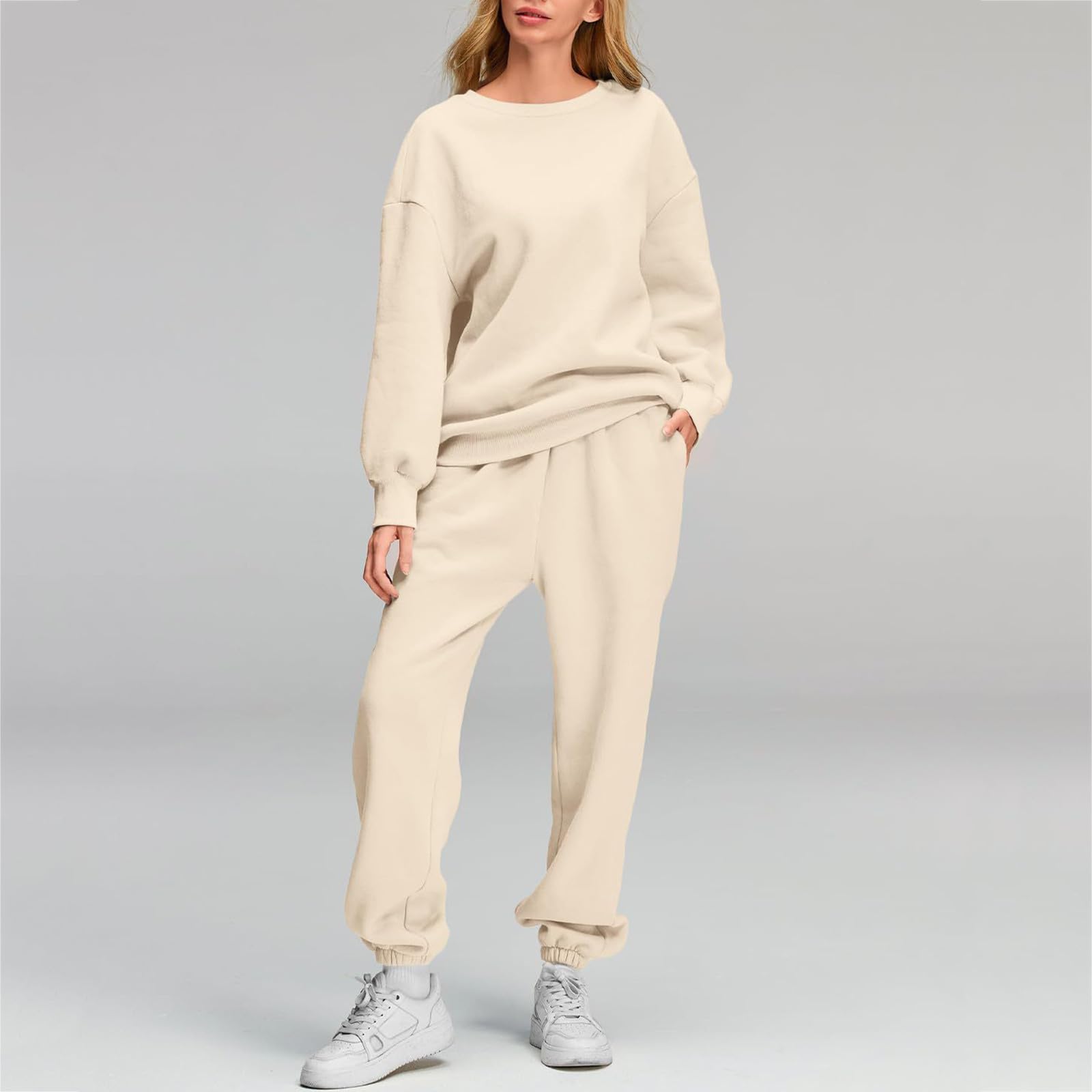 Completo Donna Sportivo Felpa e Pantaloni Tuta Casual Coordinato Outdoor