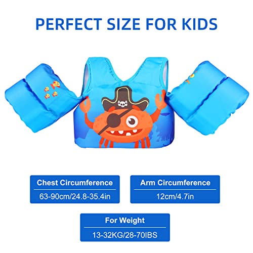 Welebar Swim Vest for Toddler, Suit for Kids 28-70 lbs, Floaties for Boys and Girls Swimming Aid, Training, Suit for Infant/Toddler/Children - Thumbnail 3