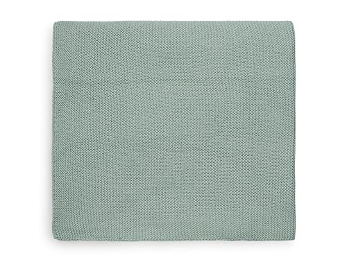 Couverture de berceau en tricot Jollein drap de lit bébé vert forêt 75 x 100 cm