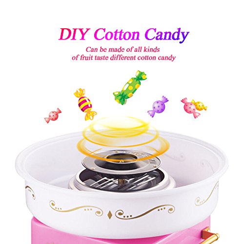 Zuckerwattemaschine für Zuhause, Zuckerwattegerät Zuckerwatte Maker für Kindergeburtstag, Kinderfest, Party, Maschine für Zucker, Rosa (31 * 31 * 30cm) – Bild 8