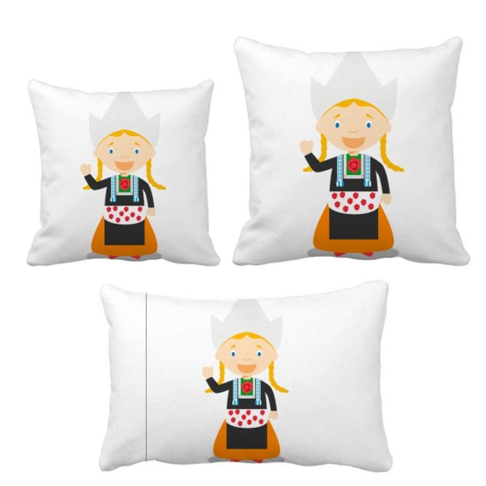 Housse coussin Pigtails Girl Pays-Bas protège et décore le canapé