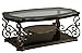 Modern Cocktail Table,MDF+Wood Coffee Table with Tempered Glass Top,3-Tiers Center Tea Table with Metal Legs for Living Room,Office,Apartment,Easy Assembly