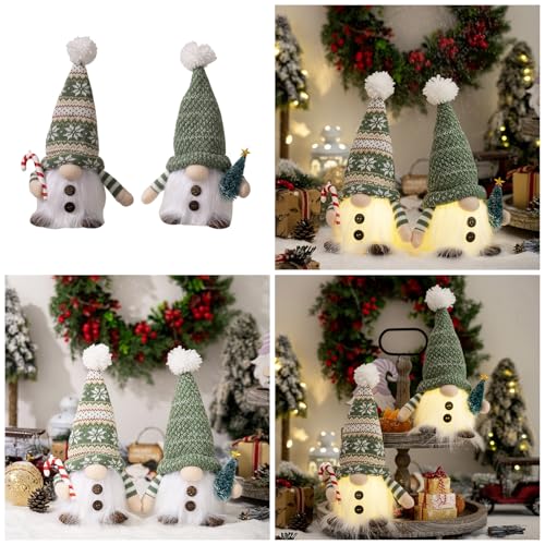Décoration de table de Noël avec gnomes en peluche et poupées saisonnières