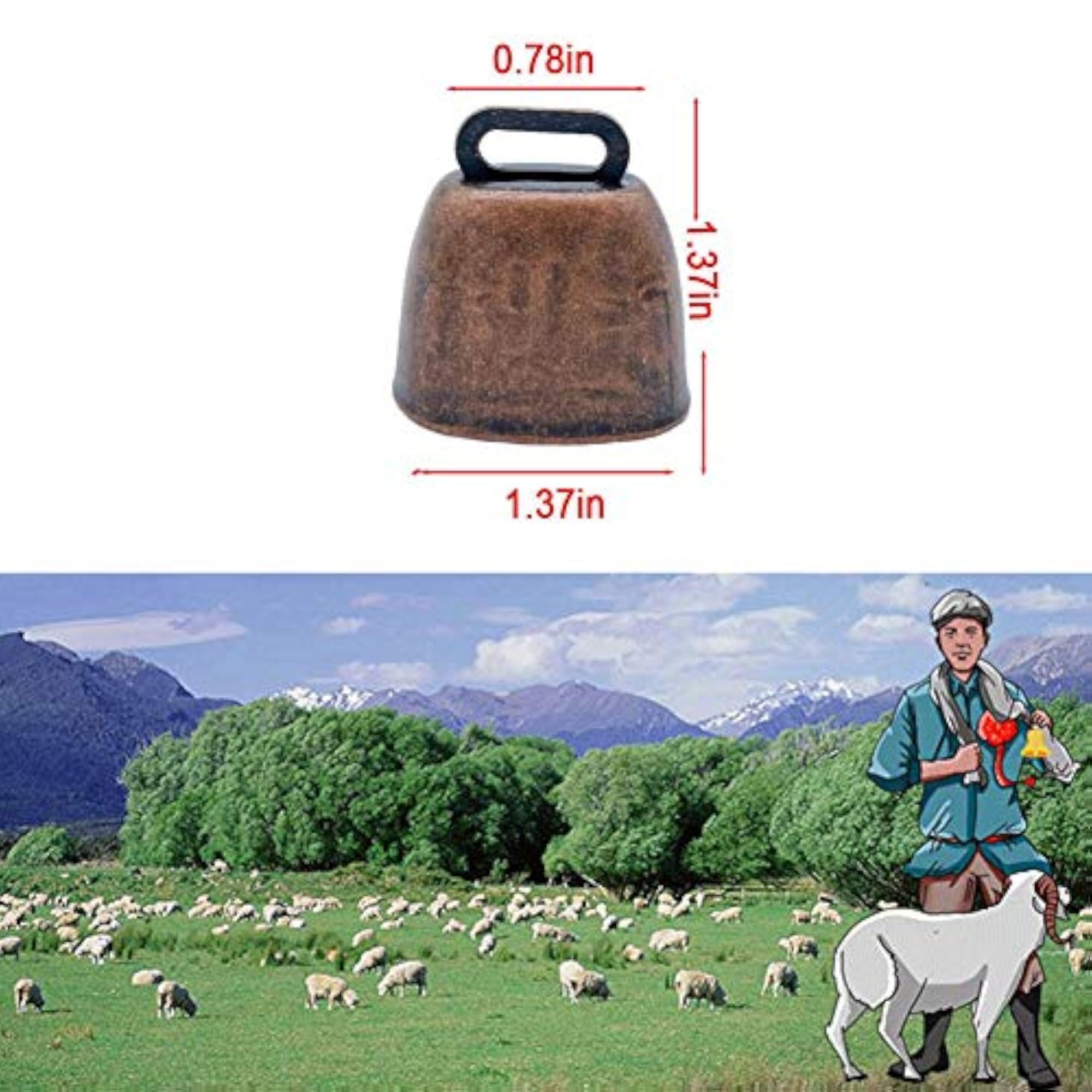 10 Pack Small Brass Bell for Good Luck