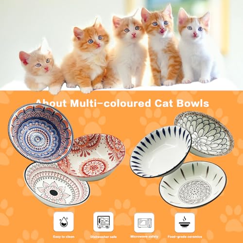 Bols pour chat d'intérieur en céramique colorée pour repas et eau - 12