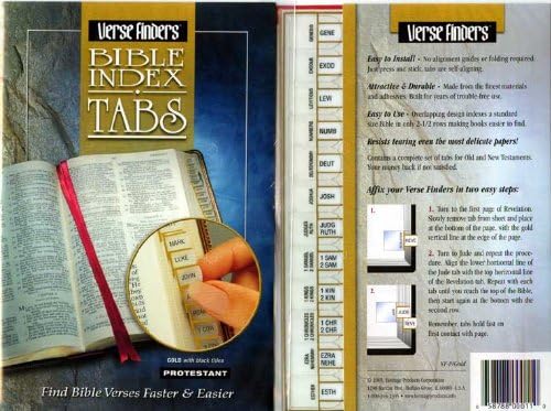 Bible Index Tabs - Gold, Horizontal
