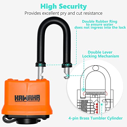 Long Hand Lock 110mm Long Security Lock Extra 110mm - Heavy Duty Steel Lock With 3 ...