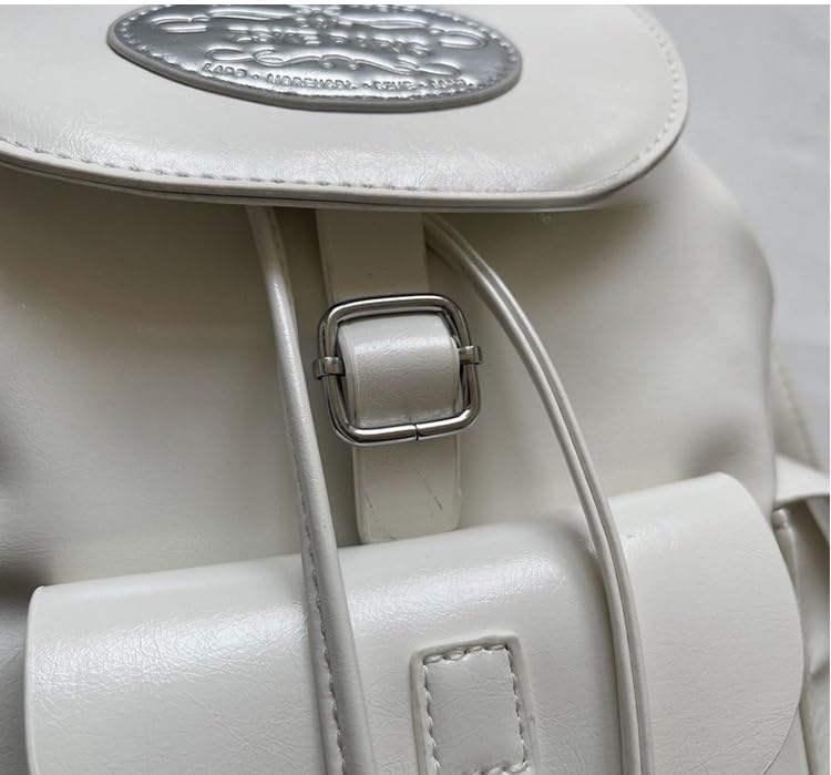 Miniatura 6 de Linda mochila estética bolsa de hombro - Mochila Kawaii Mini Mochila Daypack Coquette Harajuku Cutecore Bookbag Monedero, Beige, Mediana, Linda