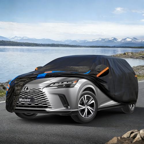 Image of Custom Fit SUV Car Cover for Lexus RX RX330 RX350 RX450 RX500 (2003-2026), Upgraded Waterproof All Weather Outdoor Auto Cover with Driver Door Zipper & Mirror Pockets, UV /Snow /Dust Protection