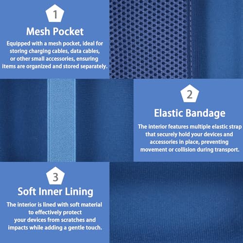 Image of co2CREA for Anker Soundcore Boom Go 3i Portable Bluetooth Speaker Hard Protective Case, Portable Travel Case Replacement (Dark Blue Case)
