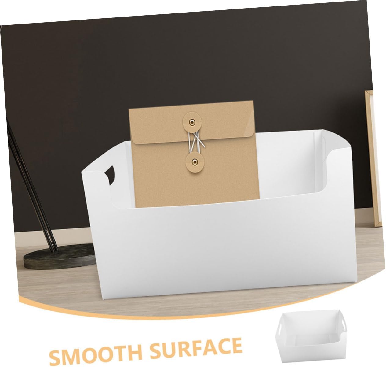 TEHAUX 3pcs ABS Magazine File Holder Desktop Organizer White