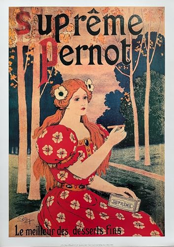 Poster Suprême Pernot dessert fins grande affiche murale vintage salon 50x70