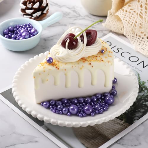 Image of Purple Sprinkles for Cake Decorating, 4 Sizes Edible Pearl Sprinkles, 7.8oz