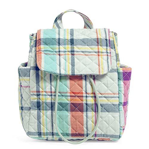Image of Vera Bradley Women's Performance Twill Medium Travel Duffle Bag, Pastel Plaid - Recycled Cotton, One Size