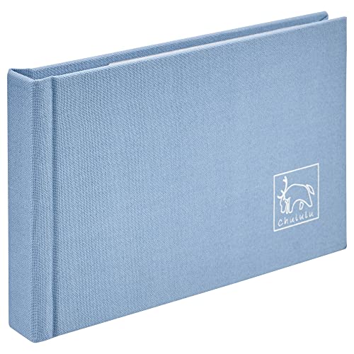 ハクバ HAKUBA アルバム Chululu(チュルル) ポケットアルバム STOFF(ストフ) Lサイズ 40枚収納 レイクブルー ACHL-STFL40LB 布製表紙 フィルム採用 メモ欄付