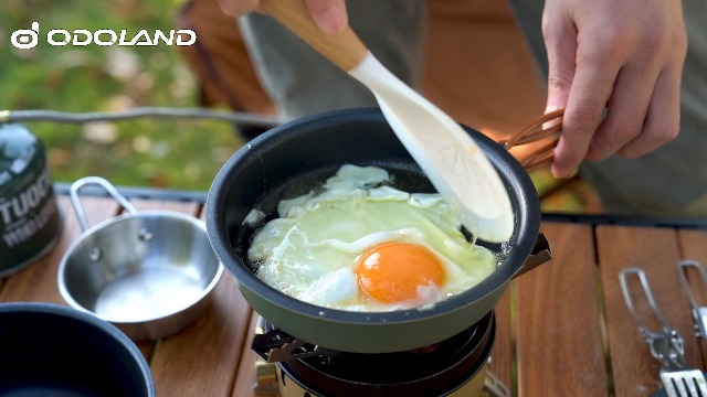 Odoland Juego de Cocina para Camping 10 Piezas con Olla y Sartén Antiadherente, Plato, Tazón, Cubiertos para Mochilero, Senderismo, Cocina al Aire Libre y Picnic miniatura 7