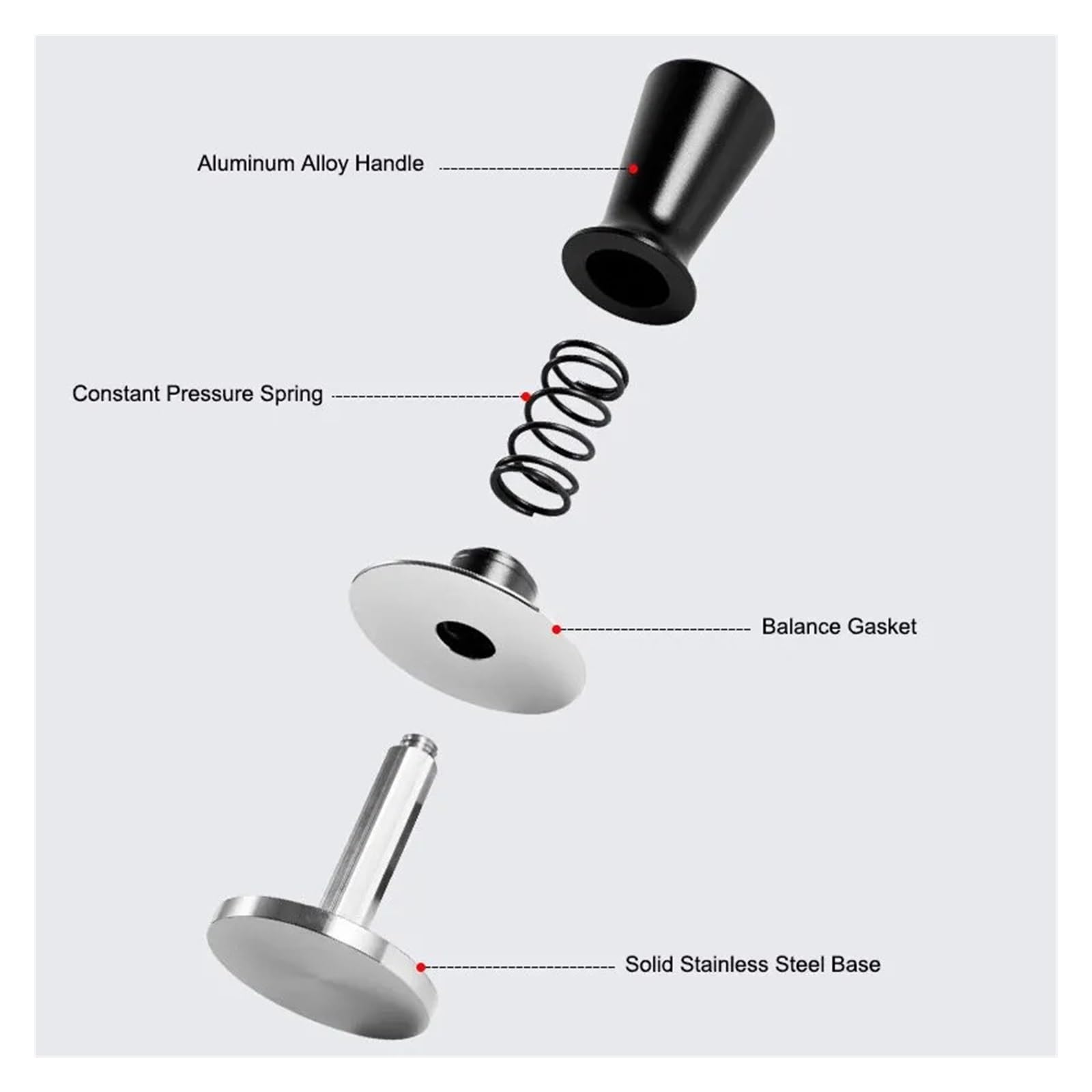 Genérico Café Barista Tamper Espresso de 51mm y 53mm con tampones acero inoxidable resorte(51mm)