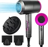 SECADOR DE CABELLO POTENTE：Si está buscando un secador de pelo para un secado rápido y un peinado eficaz, este secador de pelo con su potente motor de CA es la elección adecuada para usted. Su potente motor de 2000 W proporciona un viento constante y de alta velocidad que secará tu pelo rápidamente y en poco tiempo, aprovechando mejor tu tiempo. Ya sea para uso doméstico o en salones de peluquería, satisfará sus necesidades para conseguir un peinado más bonito y atractivo.