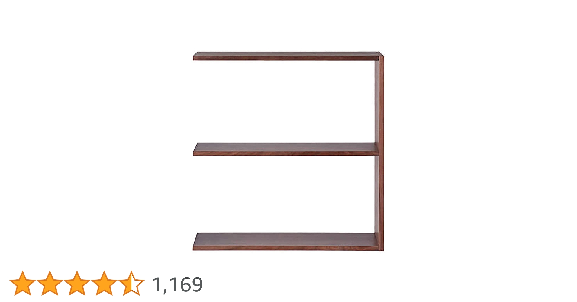 ■送料込■無印良品 スタッキングシェルフワイド ウォールナット 棚 スタッキングシェルフ・ワイド・5段・ウォールナット材 | 無印良品