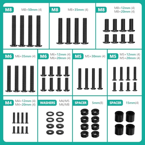 image for WALI Universal TV Mount Hardware Kit Includes M4 M5 M6 M8, Fit Most up