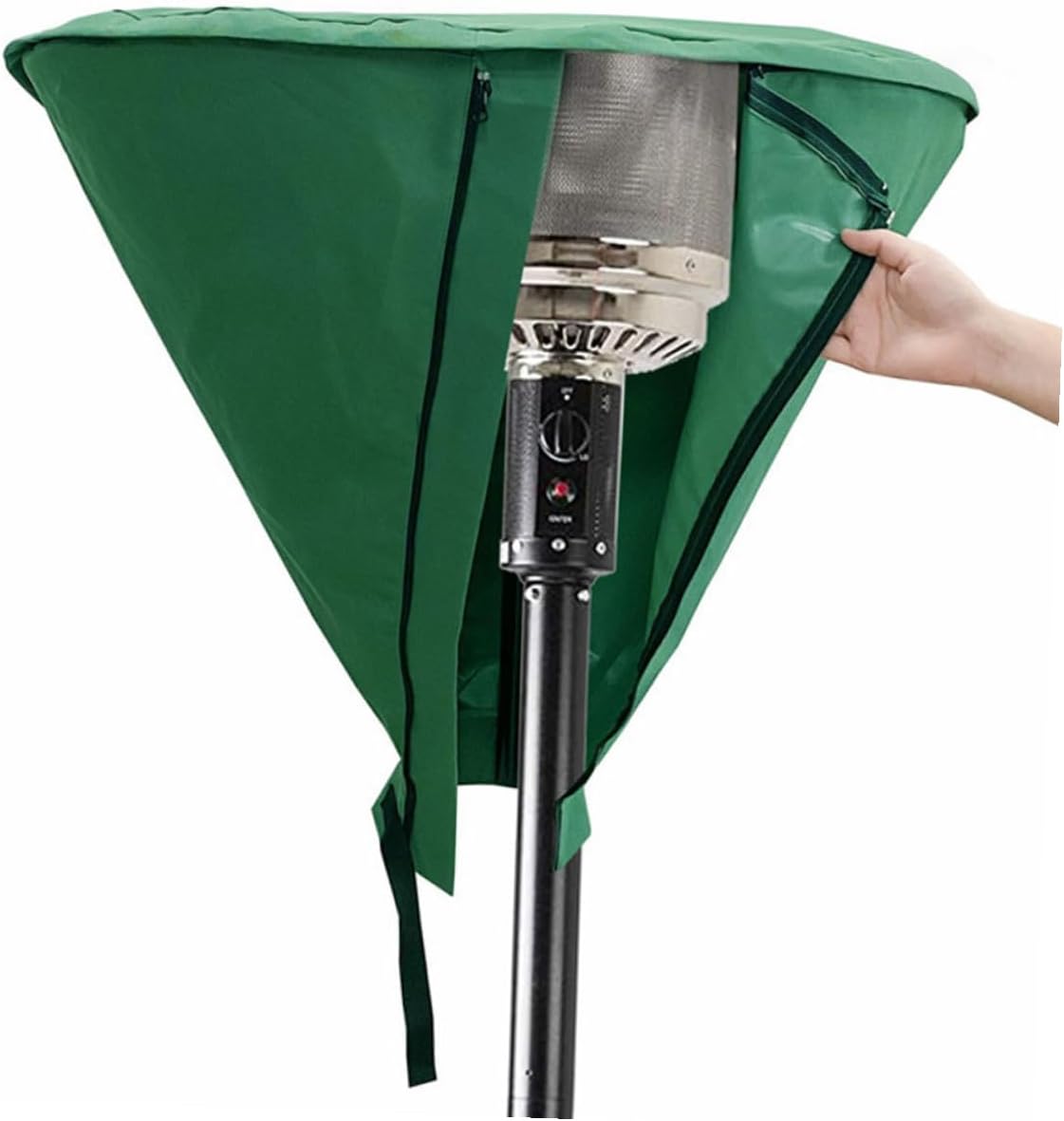 Heavy Duty Patio Heater Cover Outdoor Garden Radiator Protector with Drawstring Windproof Dustproof Dust Cover for Outdoor Patio Heaters Green