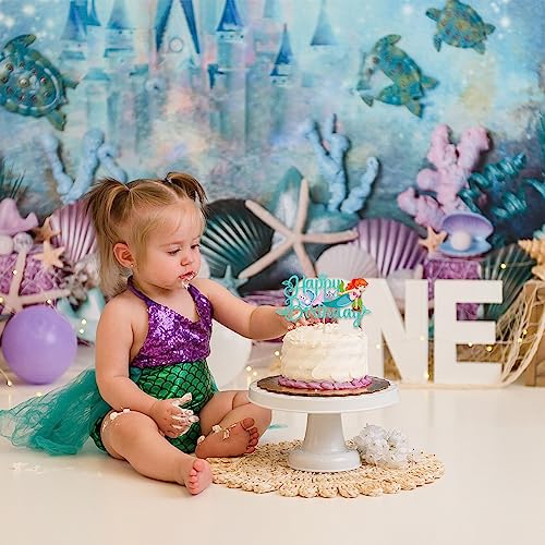 Image of Party Propz Mermaid Cake Topper - Huge Mermaid Theme Cake Topper for Girls, Mermaid Cake Toppers, Cake Toppers for Cake Decoration, Mermaid Cutouts, Mermaid Decoration for Birthday Girls