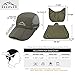 ELLEWIN Outdoor Fishing Flap Hat UPF50 Sun Cap Removable Mesh Face Neck Cover, D-army Green/ Mesh Neck Cover, M-L-XL