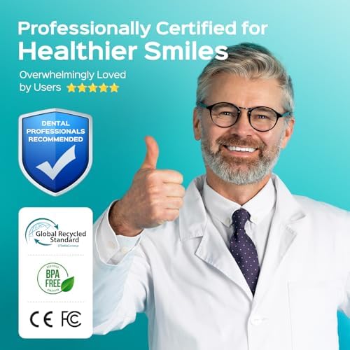 COSLUS Water Dental Flosser for Teeth Cordless: 2026 Upgraded Portable Oral Irrigator 300ML 5 Jet Tips Rechargeable Tooth Flosser Teeth Braces Pick IPX7 Waterproof Irrigation Cleaner for Travel Home - View 7