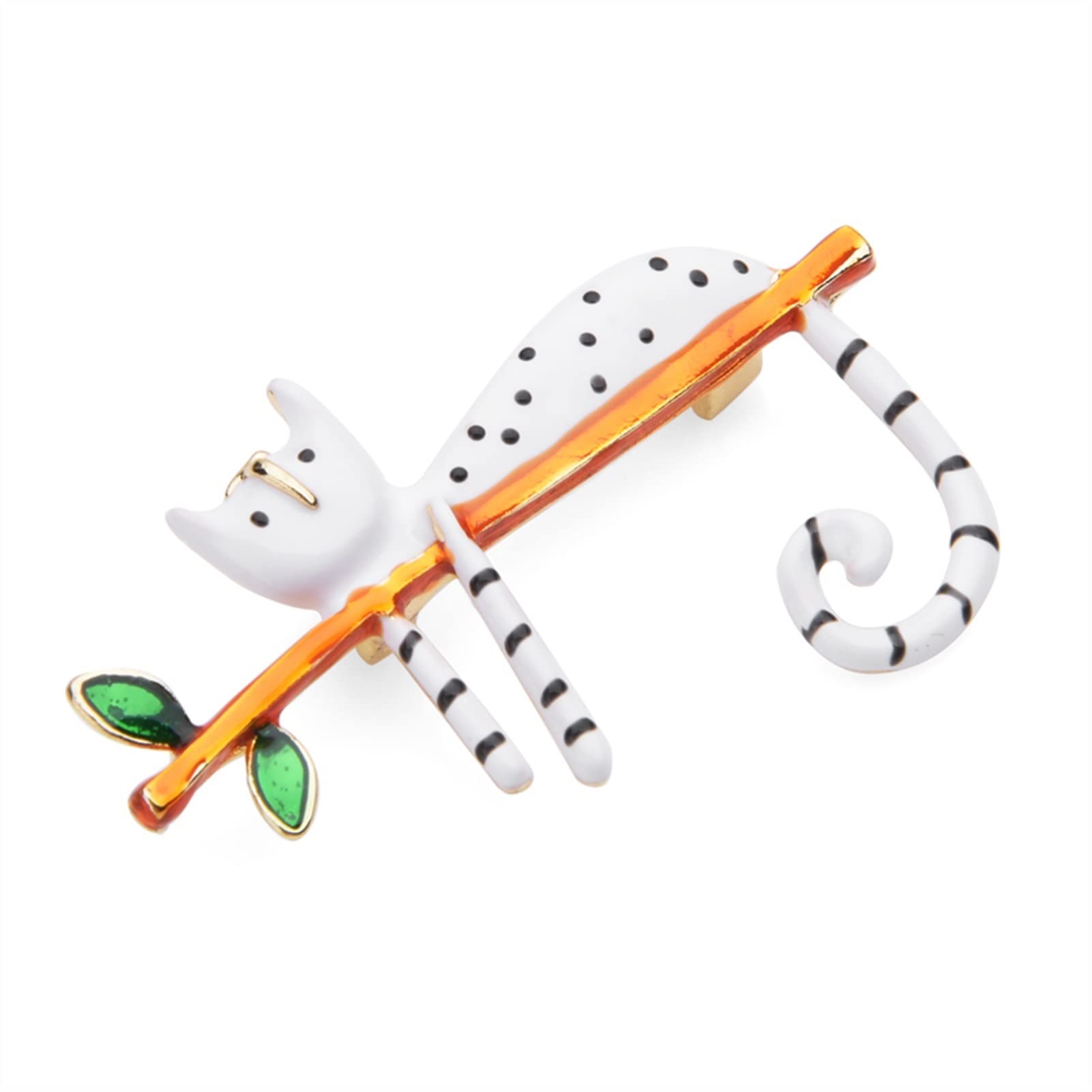 Broches De Mujer Accesorios De Moda para Mujer Broche De Gato Perezoso Acostado En El Árbol Broche De Fiesta De Gato Lindo Esmalte para Mujer Cárdigan Chaqueta Abrigo Broche Broche