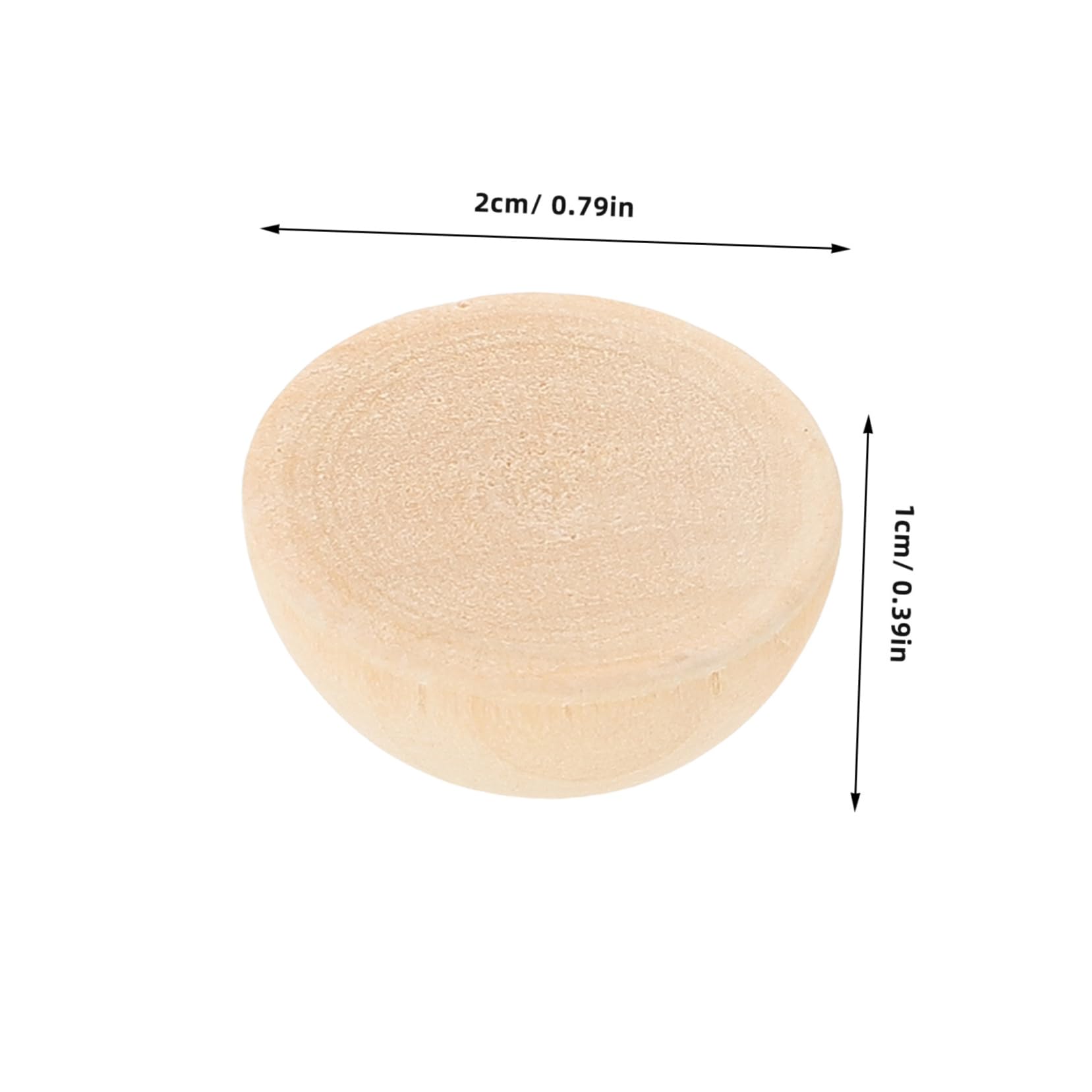 Lurrose 300pezzi Half Wooden Beads Unfinished Craft for Jewelry Making Natural Wood Hemisphere Beads for Bracelets Necklaces and Home Decor