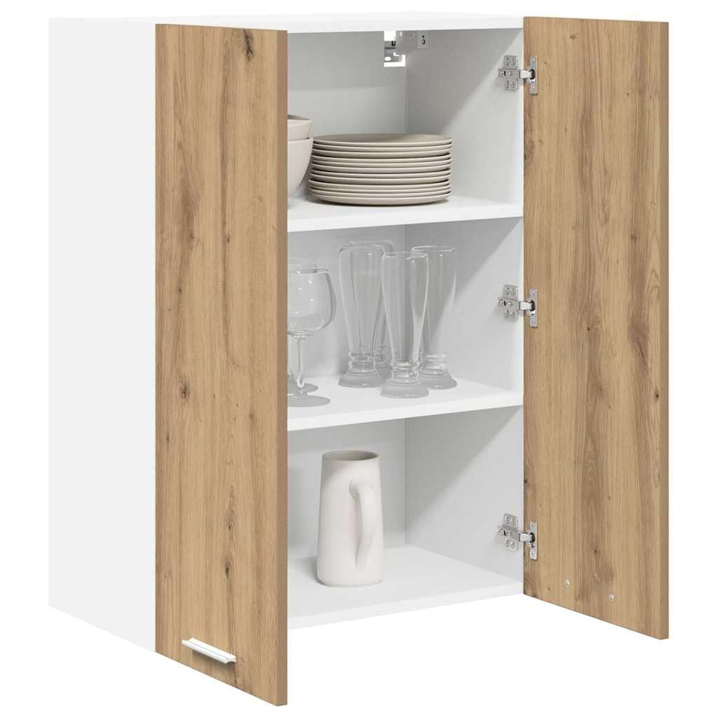 vidaXL Mueble Colgante con Puerta Roble Artesanal 60 x 31 x 80 cm, Armario de Cocina Moderno, diseño Rectangular, Gran Espacio, Materiales Resistentes, Estilo contemporáneo, soluciones de hogar