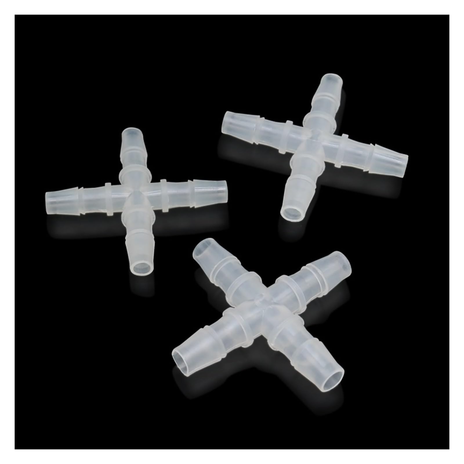 1/5/10 Stück 2,4-12,7 mm PP-Kunststoff-Rohrverbinder Aquarium Aquarium Schlauch Schlauchverbinder (Farbe: 10 Stück, Größe: 11,1 mm)