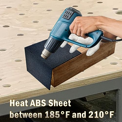 Image of ABS Plastic Sheet 1 /4 Inch Thick 24 inch x 48 inch (2-Pack),Black Rigid Moldable Panel with Different Surfaces (Textured Front & Smooth Back) for Structural Parts, Amp Mounting, and DIY Home Decor, etc.