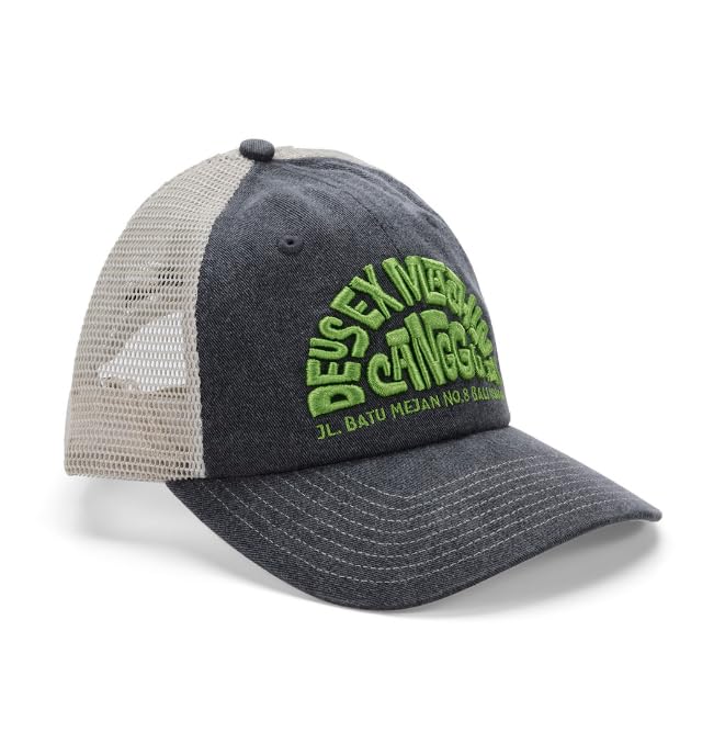 Casquette Deus Canggu Address Trucker anthracite aux finitions premium