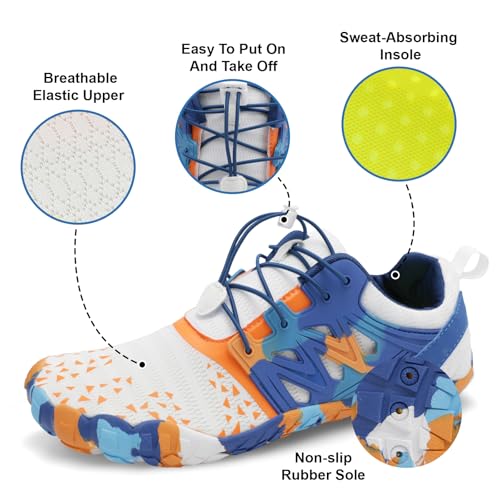 Image of XIHALOOK Athletic Hiking Water Shoes Womens Mens Quick Dry Barefoot for Beach Walking Kayaking Surfing Training