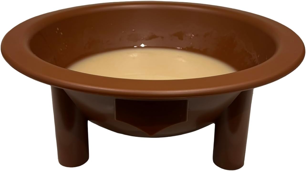 Kavafied Tanoa - Traditional Kava Bowl, 1.5 Gallons, Food Safe PP, 15"x15"x5.5" (Vesi Wood Brown)