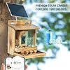 MIXXIDEA Wooden Squirrel Feeder with Camera, Smart Squirrel Feeder with Solar Panel, AI Identification, 2K HD+ Video, Cloud Storage, Large Capacity, Ideal for Squirrel Lover, 32G SD Card