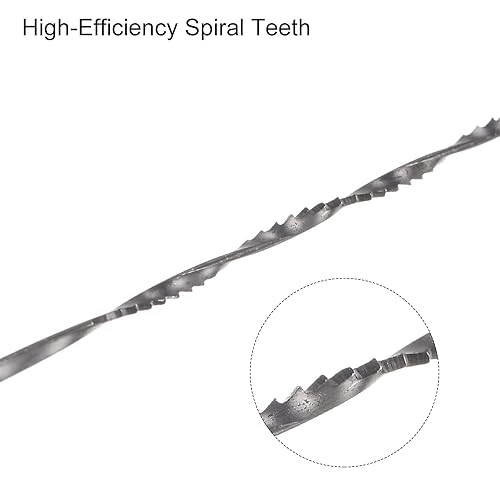 Miniatura 4 de 5 hojas de sierra de desplazamiento de 0.039 in de ancho, acero de alto carbono, aserrado curvado con dientes en espiral para corte de plástico de