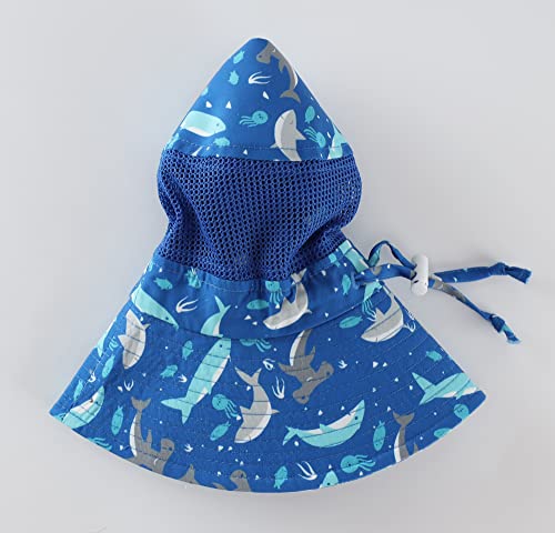Image of Home Prefer UPF50+ Wide Brim Sun Hat Boys Girls Sun Protection Hat Zoo Beach Swim Safari Bucket Hat for Baby Toddler Kid