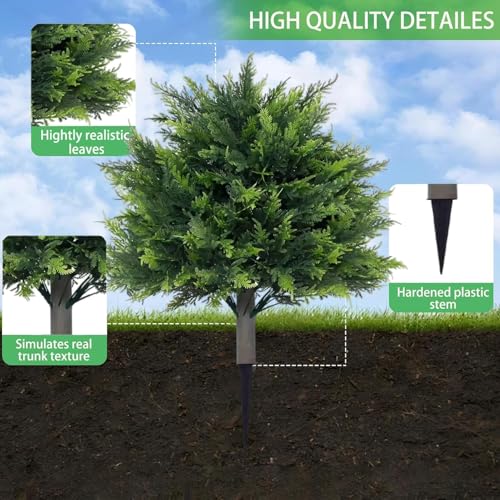 Topiary artificial para exteriores soluciona porche marchito planta simulada con estaca 7