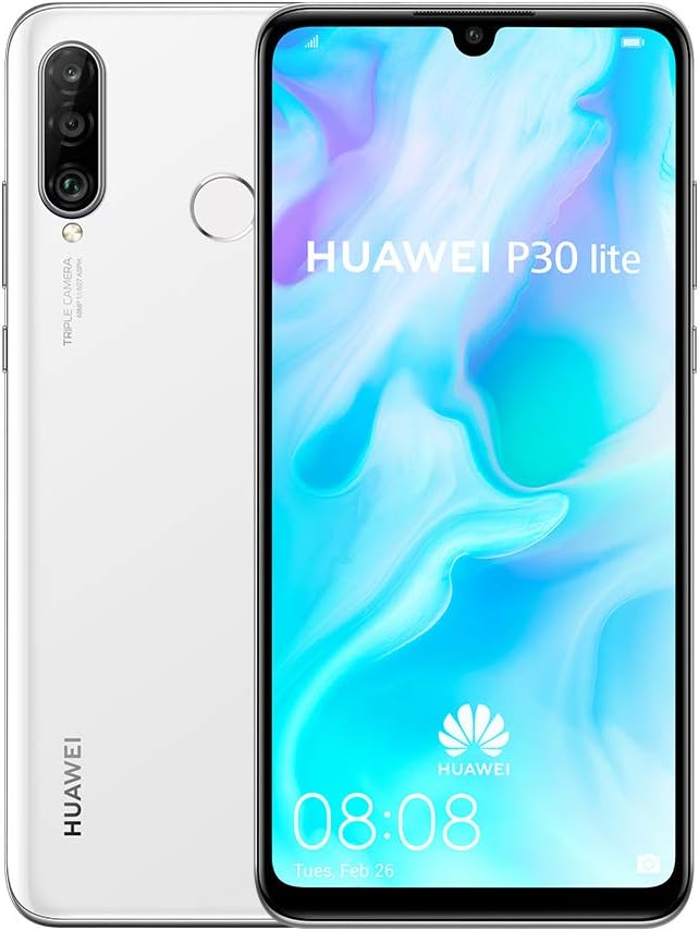 Huawei P30 Lite 128 GB 6.15 Inch FHD+ Dewdrop Display Smartphone with MP AI Ultra-wide Triple Camera, 4 GB RAM, Android 9.0 Sim-Free Mobile Phone, Single SIM, UK Version, White Huawei P30 Lite 128 GB 6.15 Inch FHD+ Dewdrop Display Smartphone with MP AI Ultra-wide Triple Camera, 4 GB RAM, Android 9.0 Sim-Free Mobile Phone, Single SIM, UK Version, White