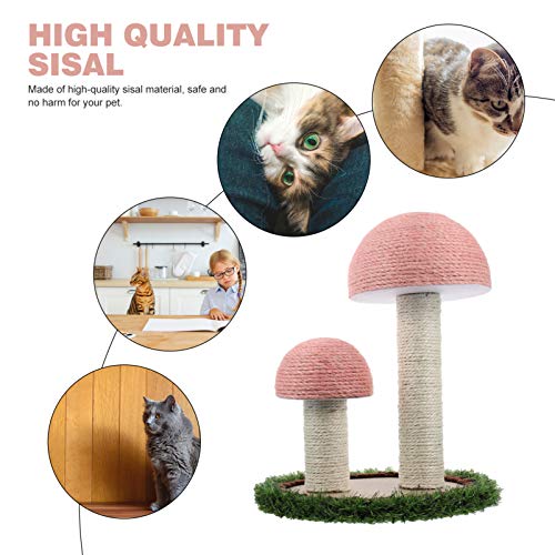 Balacoo – Moldura para escalada de gatos resistente ao desgaste, placa de raspagem de cogumelo de si