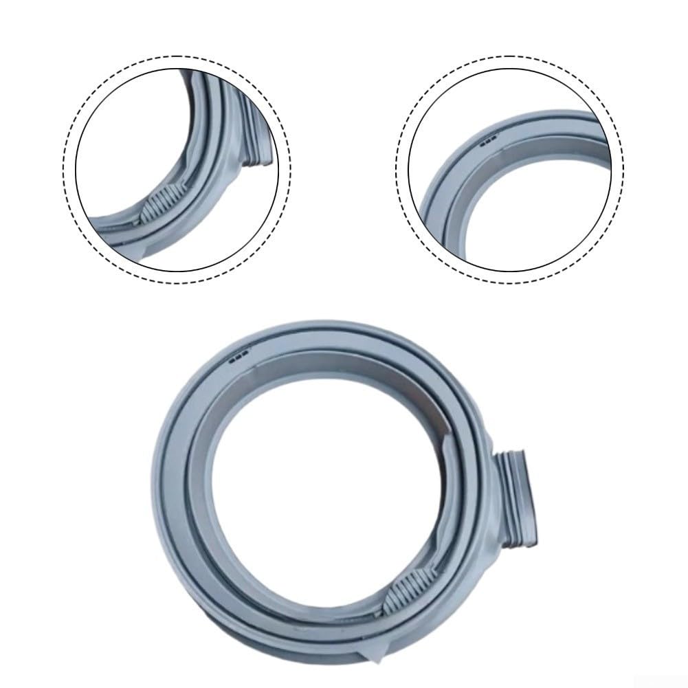 DC64-03875A - Manguito para puerta de lavadora con carga frontal, para junta de goma resistente como repuesto para evitar fugas de agua, junta de puerta gris tamaño estándar