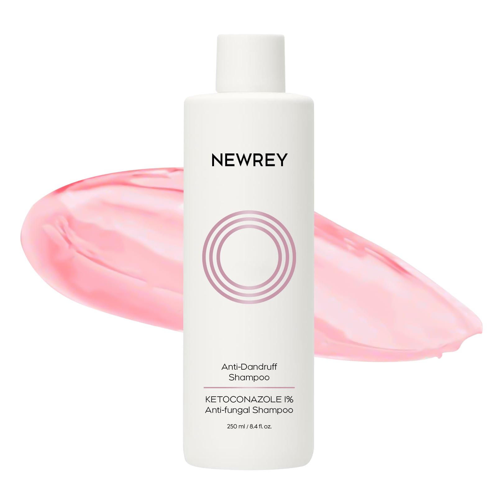 NEWREY Anti-Fungal Shampoo for Seborrheic Dermatitis, Folliculitis, and Psoriasis, Dandruff Shampoo for Men & Women, Relief for Dry, Itchy Scalp,