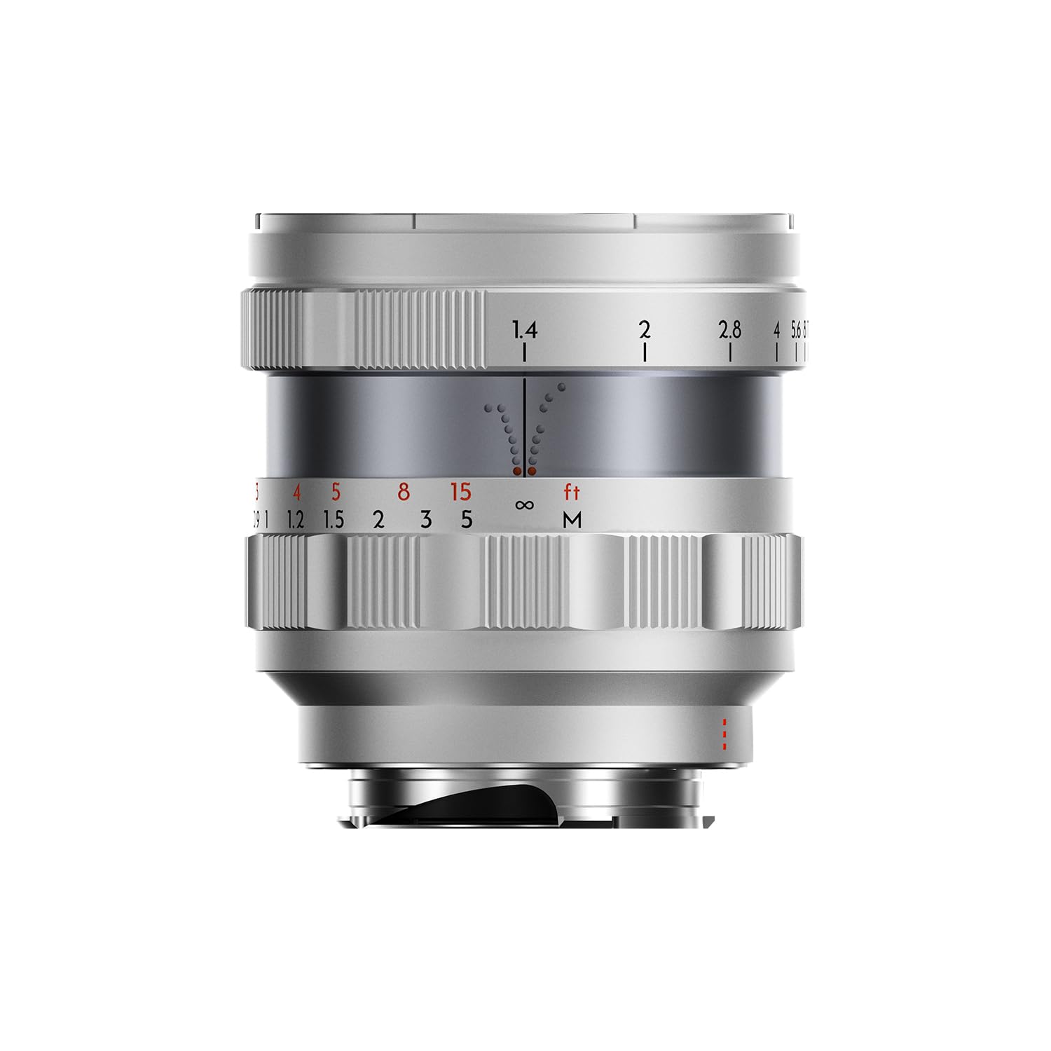Thypoch Simera 75mm F1.4 M Mount Objektiv für Leica Kameras, MF Vollformat Festbrennweite mit Leica M-Mount Objektiv kompatibel M2 M4 M6 M9 M9-P M 240 M-P 240 M 262 M10-P M10-R M11 Silber