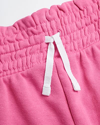 Reebok Girls' Shorts Set - 2 Piece French Terry Sweatshirt And Sweat Shorts – Sweatsuit Set For Girls (7-12), Size 8, Aurora Pink #TOP4