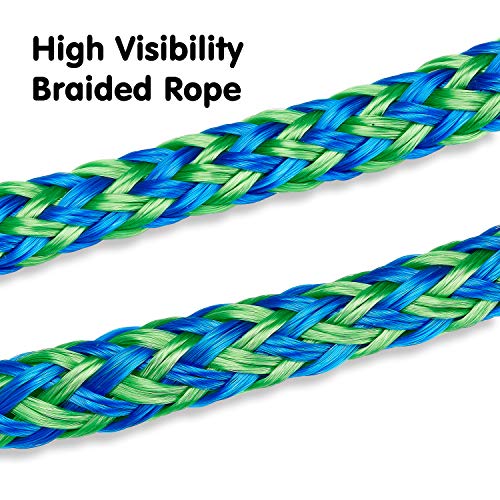 Premium PWC Dock Lines | 2-Pack Heavy Duty Braided Ropes, 3/4’’ x 7ft & 14ft Lengths, with 316 Stainless Steel Clip by Skog Å Kust - image 4