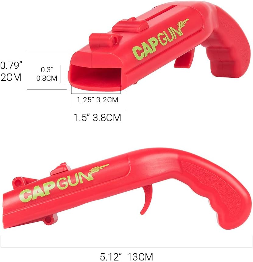 MIMIVIVA Cap Gun Bottle Opener, Beer Bottle Cap Gun Toy Gun, Bottle Cap