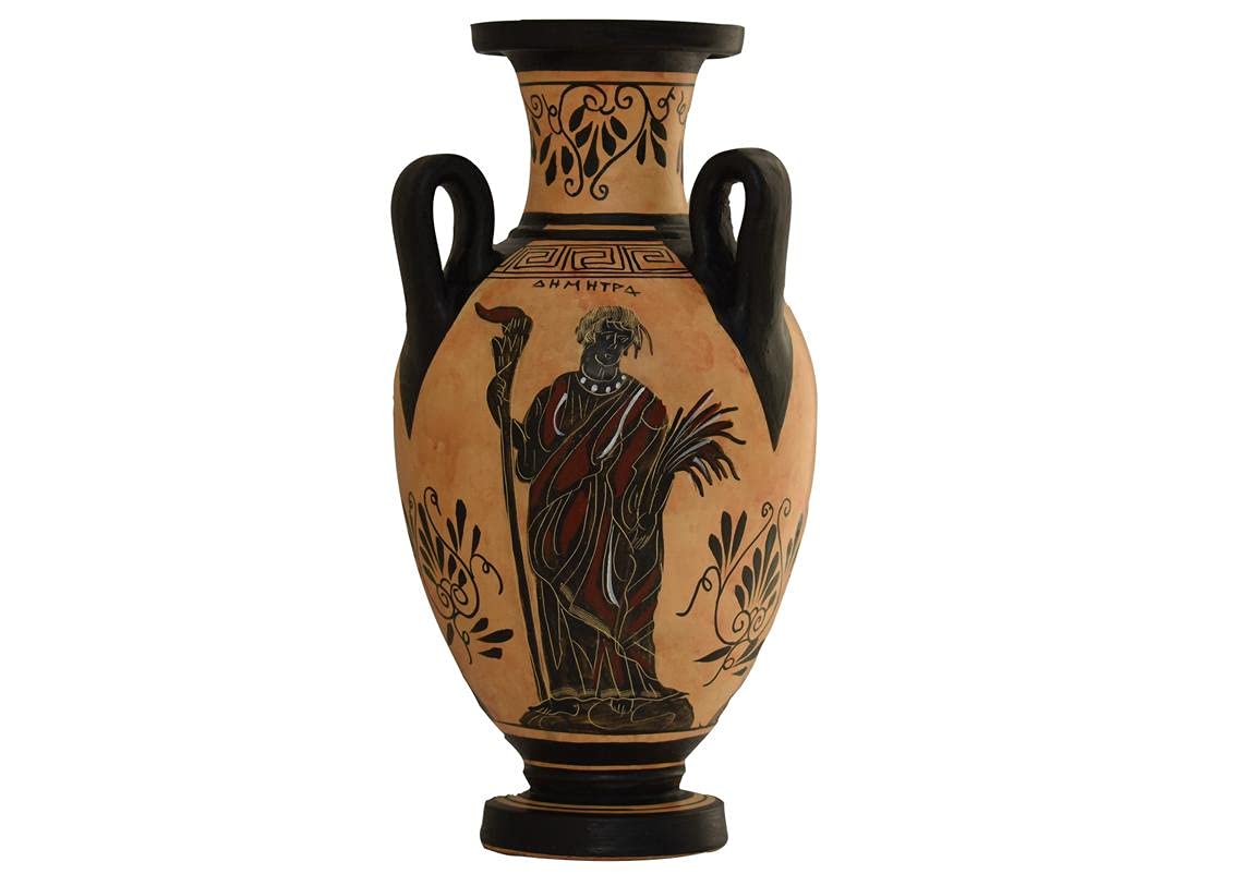 Diosa Perséphone Hades Demeter Hydria Florero Pintura Antigua Cerámica Griega